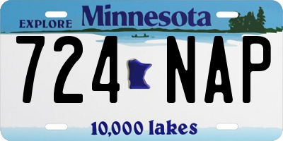 MN license plate 724NAP