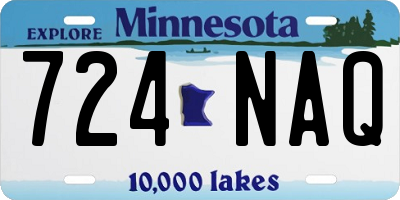MN license plate 724NAQ