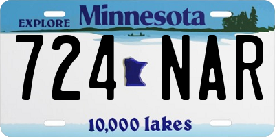 MN license plate 724NAR