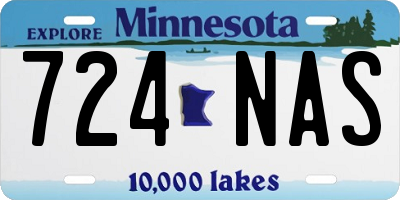 MN license plate 724NAS