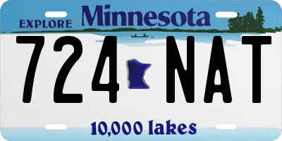 MN license plate 724NAT