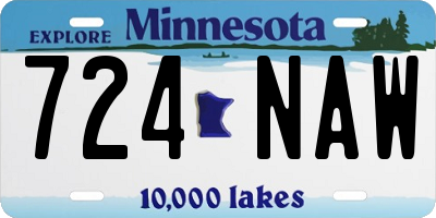 MN license plate 724NAW