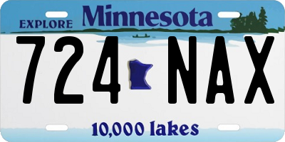 MN license plate 724NAX
