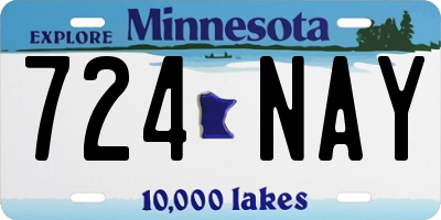 MN license plate 724NAY