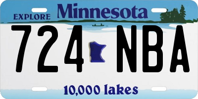 MN license plate 724NBA