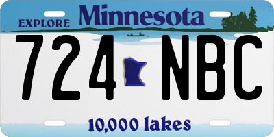 MN license plate 724NBC
