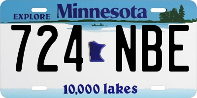 MN license plate 724NBE