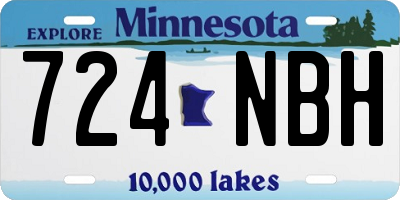 MN license plate 724NBH