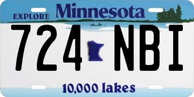MN license plate 724NBI
