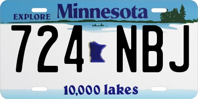 MN license plate 724NBJ
