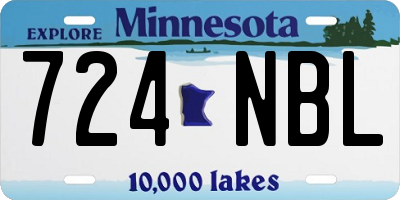 MN license plate 724NBL