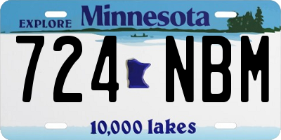 MN license plate 724NBM