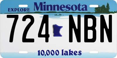 MN license plate 724NBN