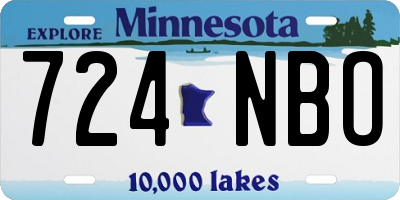 MN license plate 724NBO