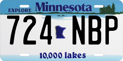 MN license plate 724NBP