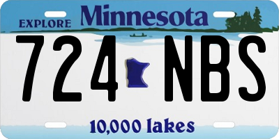 MN license plate 724NBS
