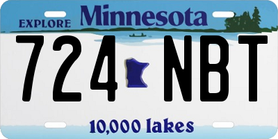 MN license plate 724NBT