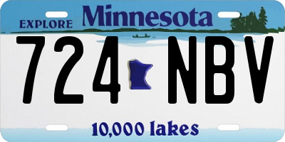 MN license plate 724NBV