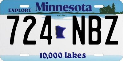 MN license plate 724NBZ