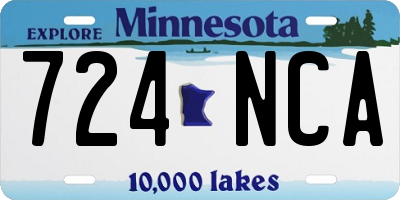 MN license plate 724NCA