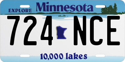 MN license plate 724NCE