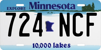 MN license plate 724NCF