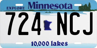 MN license plate 724NCJ