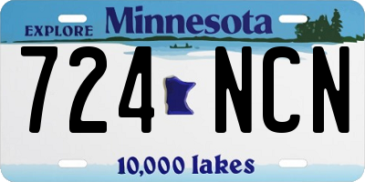 MN license plate 724NCN
