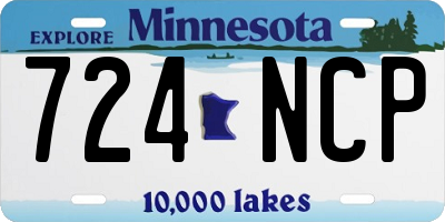 MN license plate 724NCP