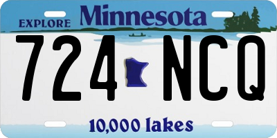 MN license plate 724NCQ