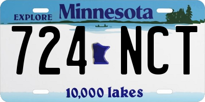 MN license plate 724NCT