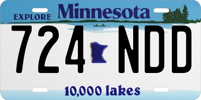 MN license plate 724NDD