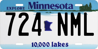 MN license plate 724NML