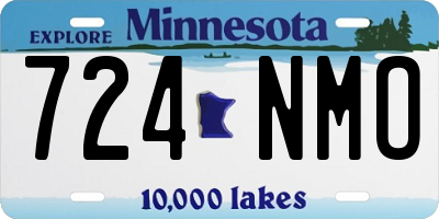 MN license plate 724NMO