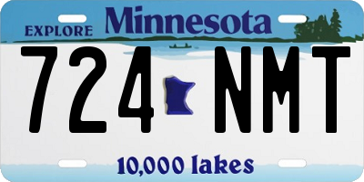 MN license plate 724NMT