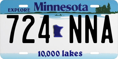 MN license plate 724NNA
