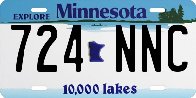 MN license plate 724NNC