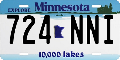 MN license plate 724NNI