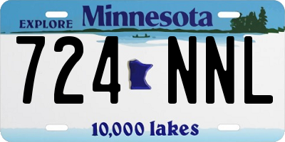 MN license plate 724NNL