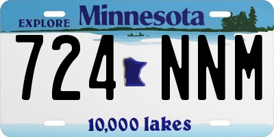 MN license plate 724NNM