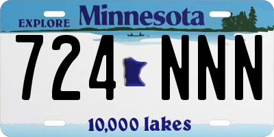 MN license plate 724NNN