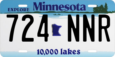 MN license plate 724NNR