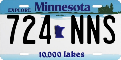 MN license plate 724NNS