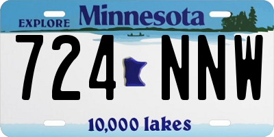 MN license plate 724NNW
