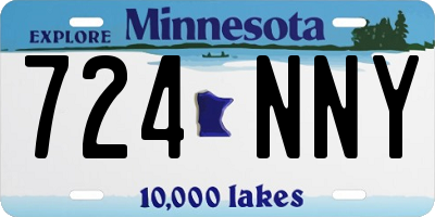 MN license plate 724NNY