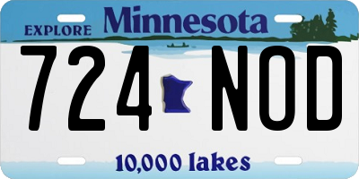 MN license plate 724NOD