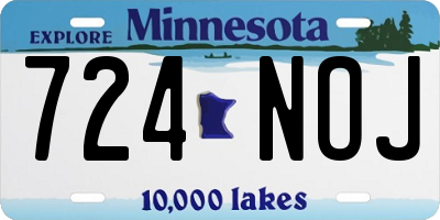 MN license plate 724NOJ