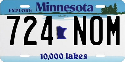 MN license plate 724NOM