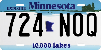 MN license plate 724NOQ
