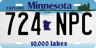 MN license plate 724NPC
